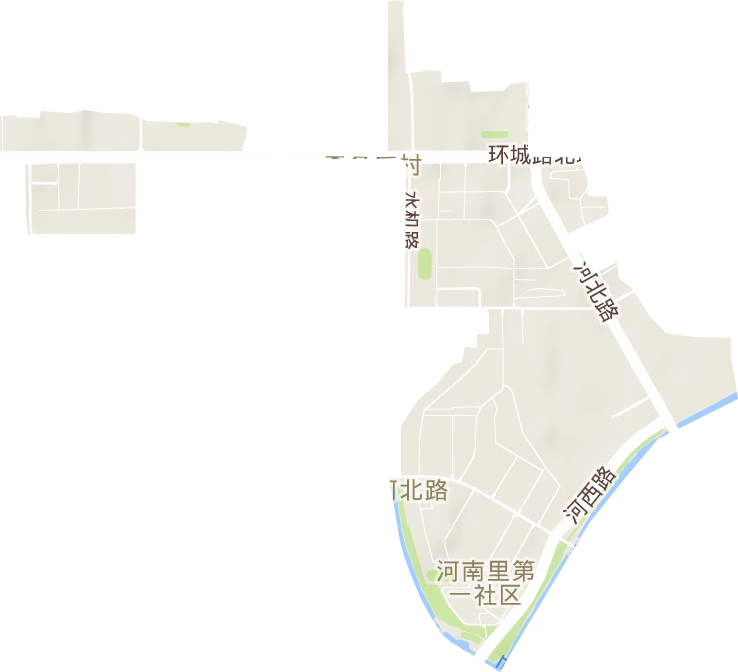 河北路街道地形地图
