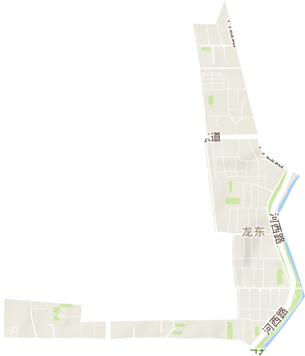 龙东街道地形地图