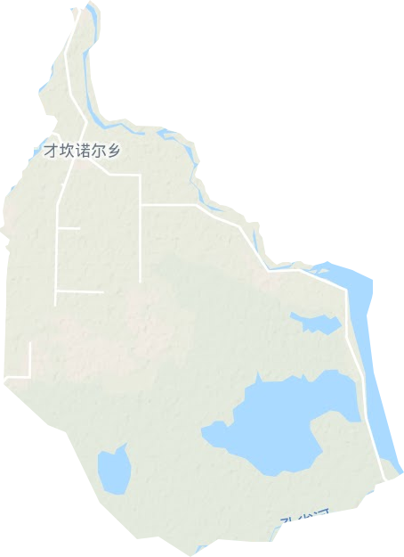 才坎诺尔乡地形地图