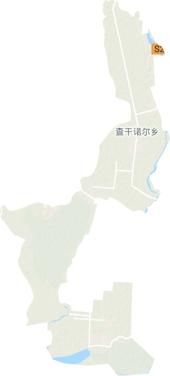 查干诺尔乡地形地图