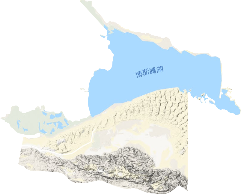 博斯腾湖乡地形地图