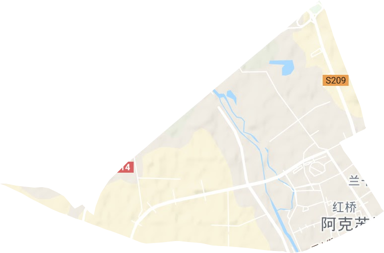红桥街道地形地图