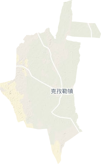 克孜勒镇地形地图