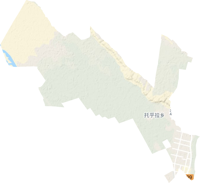 托乎拉乡地形地图