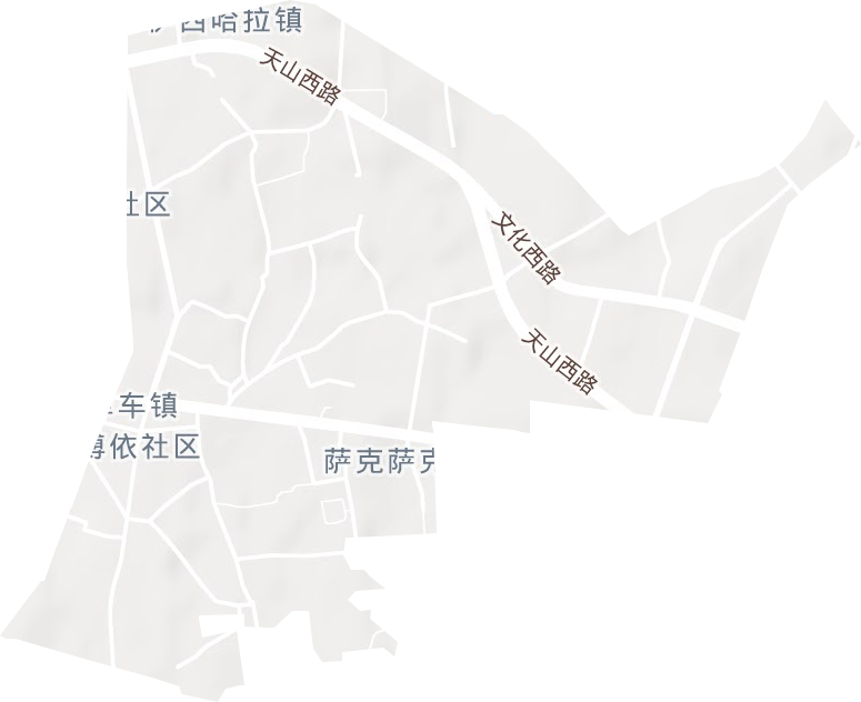 萨克萨克街道地形地图