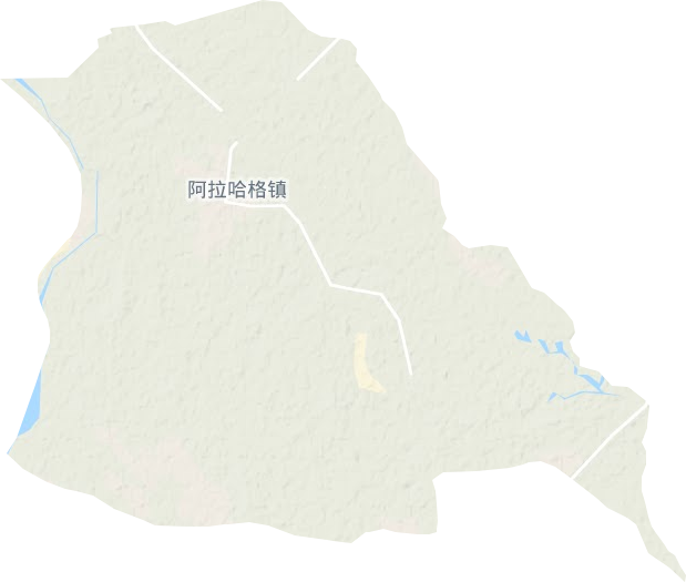 阿拉哈格镇地形地图