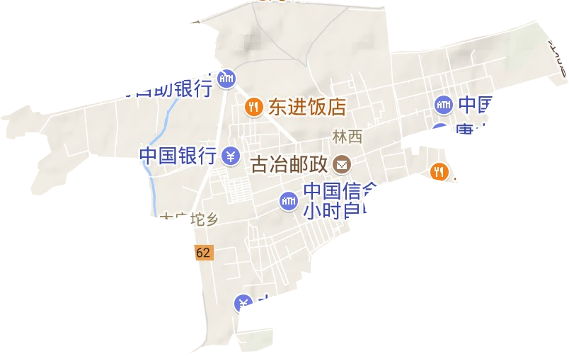 林西街道地形地图