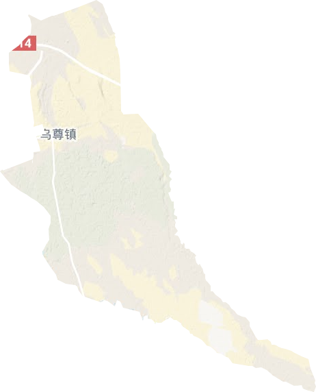 乌尊镇地形地图