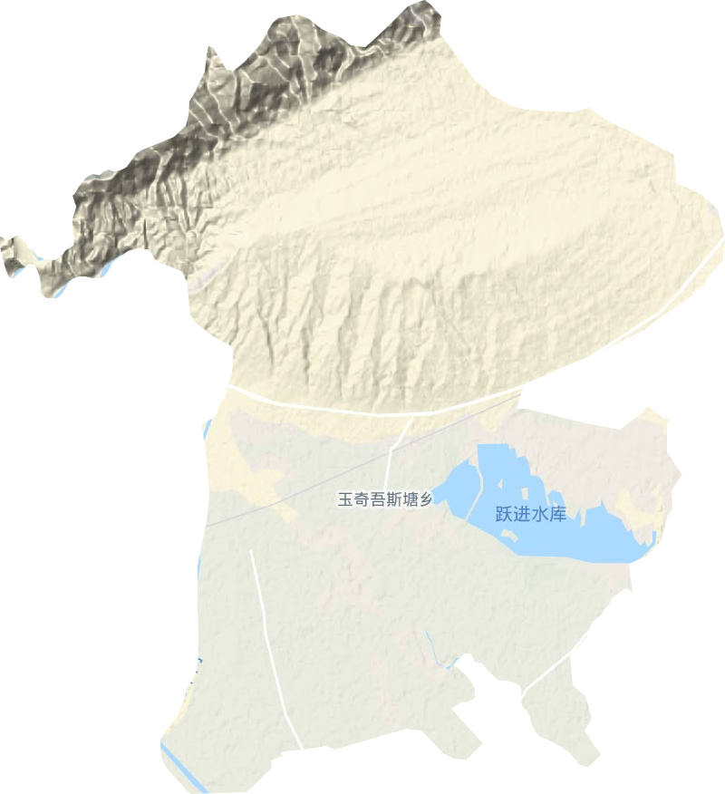 玉奇吾斯塘乡地形地图