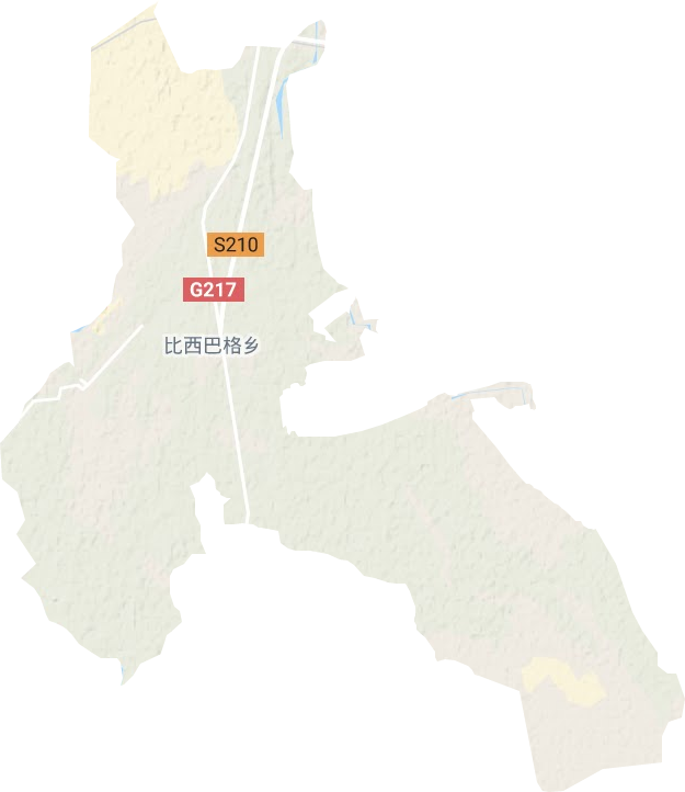 比西巴格乡地形地图
