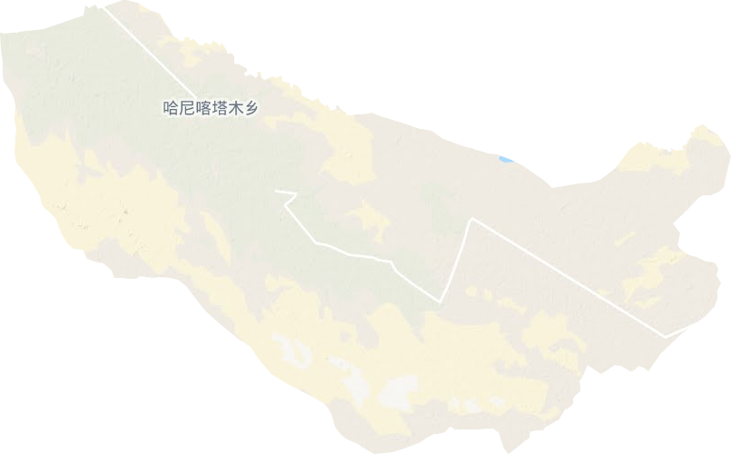 哈尼喀塔木乡地形地图