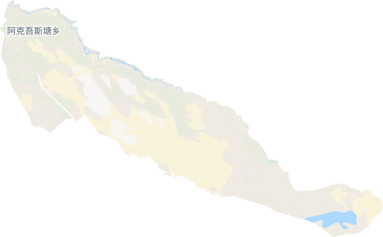 阿克吾斯塘乡地形地图