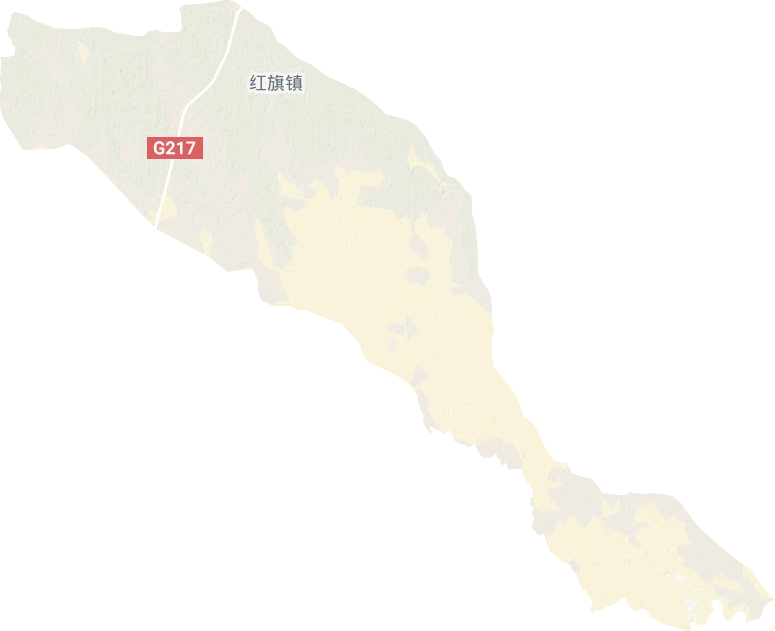 红旗镇地形地图