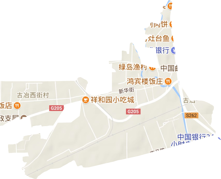 古冶街道地形地图