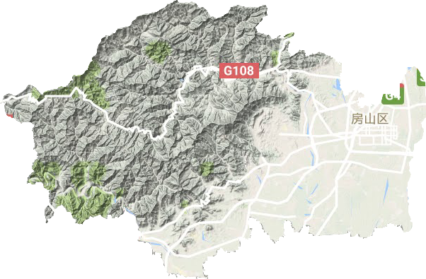 房山区地形地图