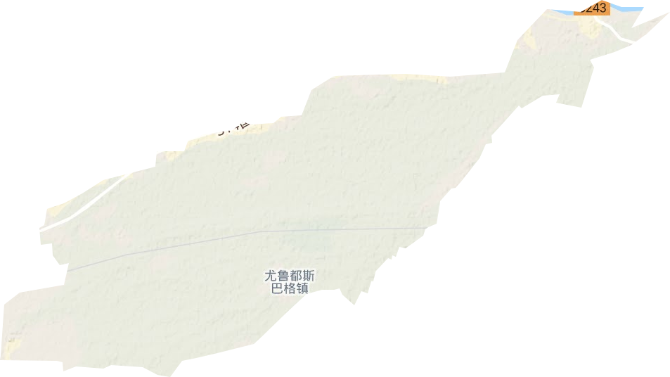 尤鲁都斯巴格镇地形地图