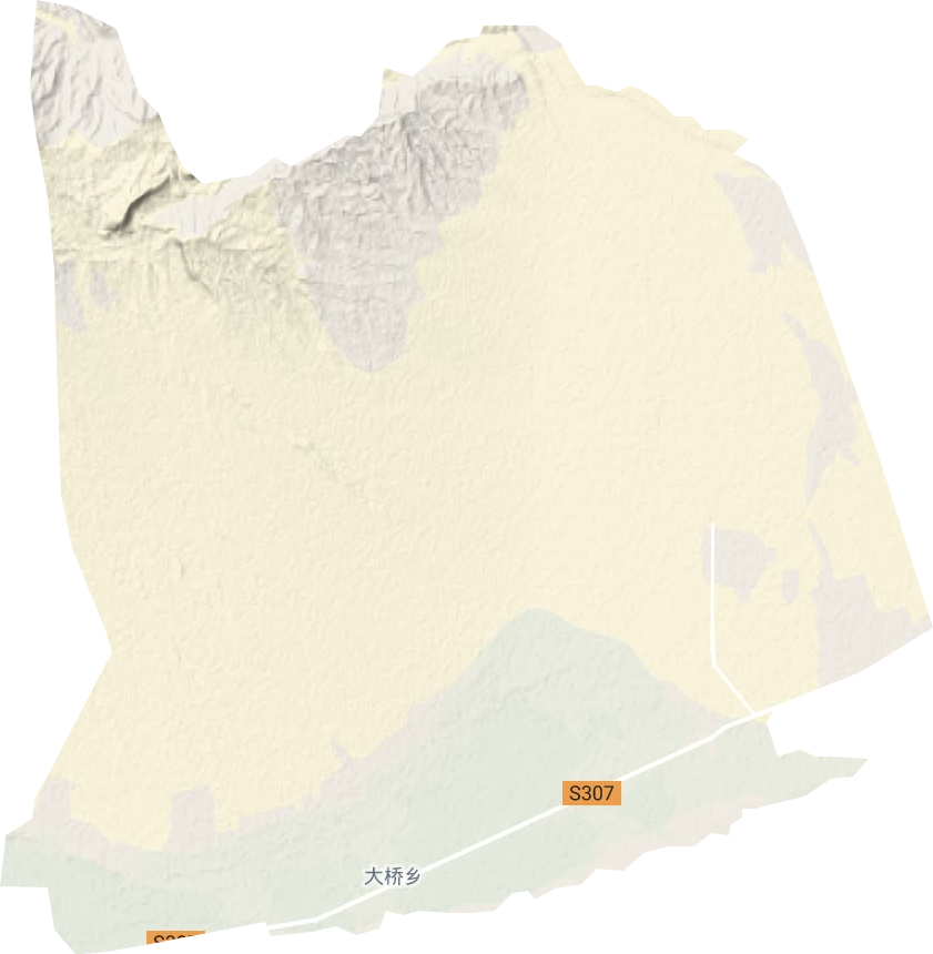 大桥乡地形地图