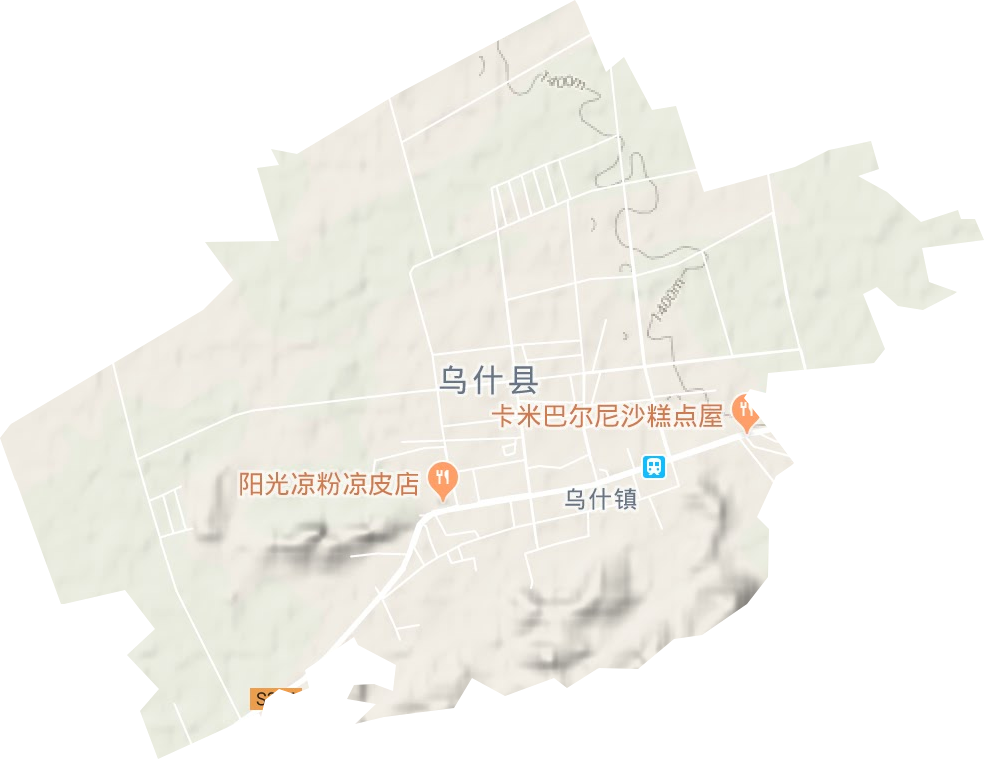 乌什镇地形地图