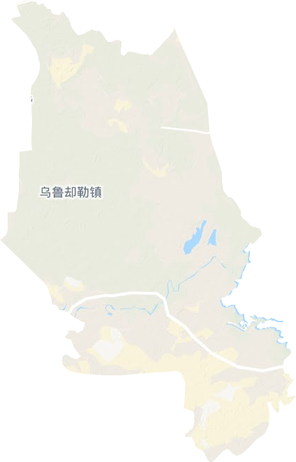 乌鲁却勒镇地形地图