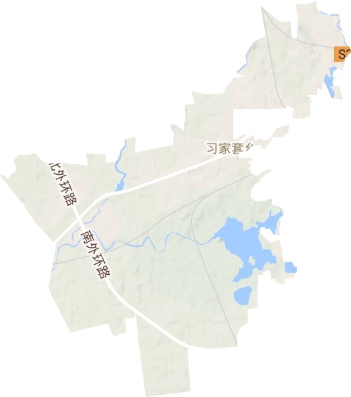 习家套乡地形地图