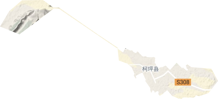 柯坪镇地形地图