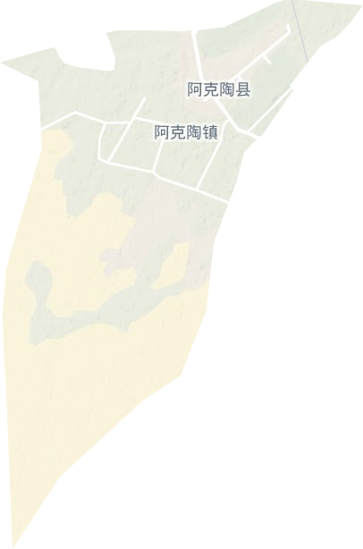 阿克陶镇地形地图