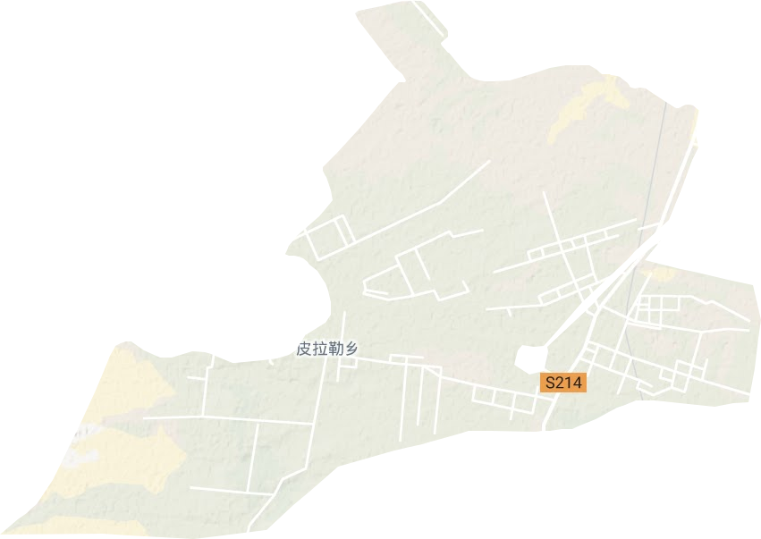 皮拉勒乡地形地图