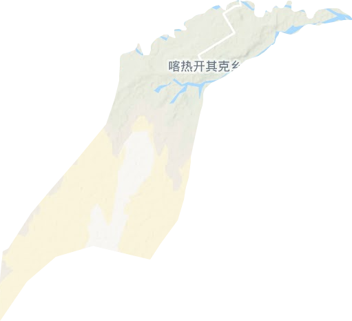 喀热克其克乡地形地图