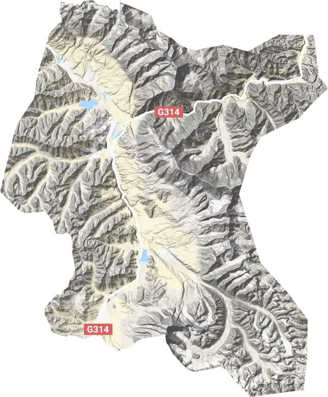 布伦口乡地形地图