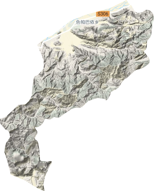 色帕巴依乡地形地图