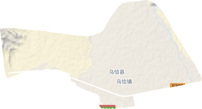 乌恰镇地形地图
