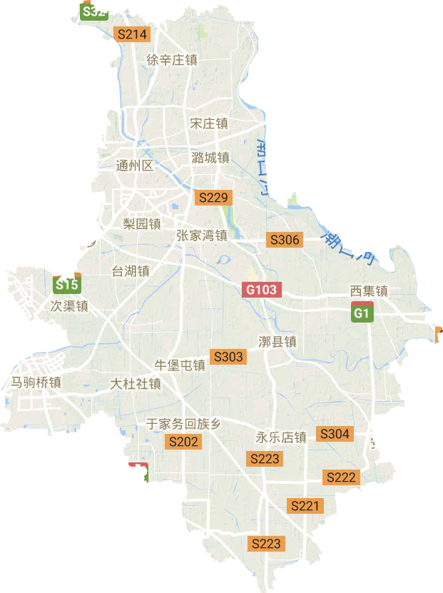 通州区地形地图