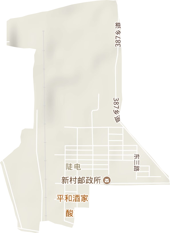 陡电街道地形地图