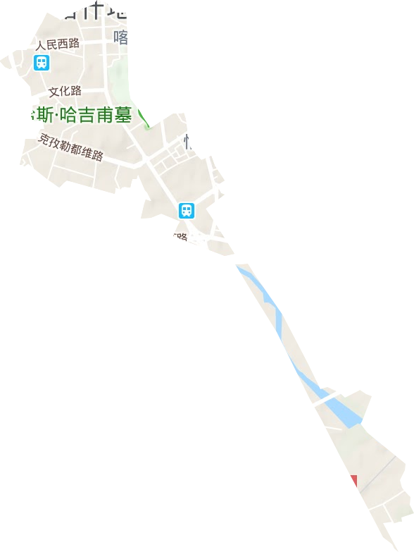 库木德尔瓦扎街道地形地图