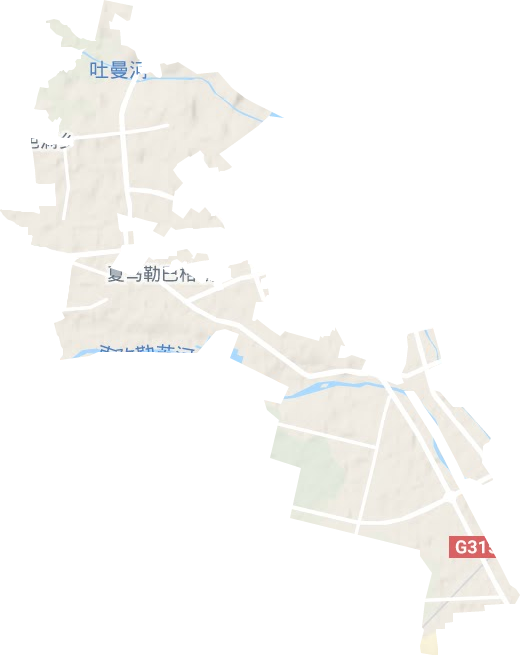 夏马勒巴格镇地形地图