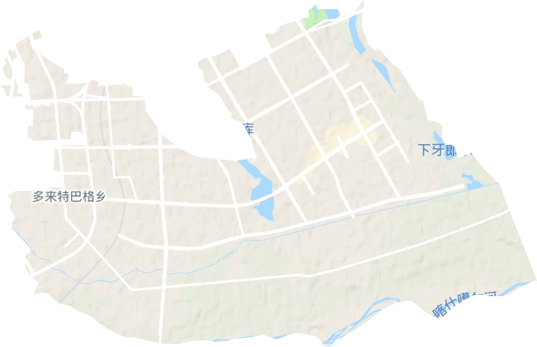 多来特巴格乡地形地图