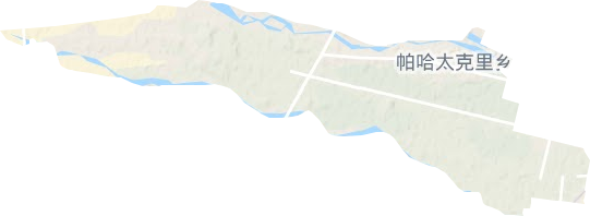帕哈太克里乡地形地图