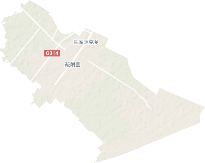 托克扎克镇地形地图