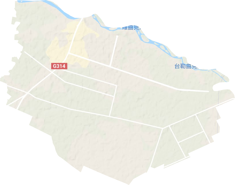 吾库萨克镇地形地图