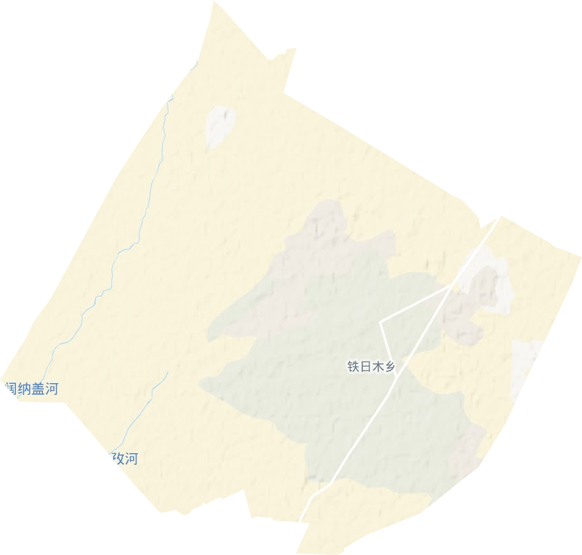 铁日木乡地形地图