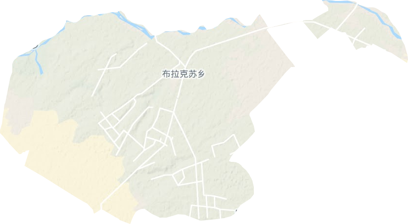 布拉克苏乡地形地图