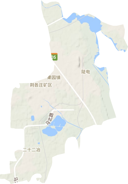 栗园镇地形地图