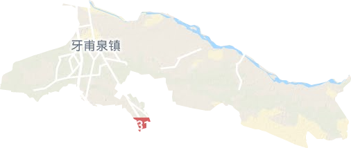 牙甫泉镇地形地图
