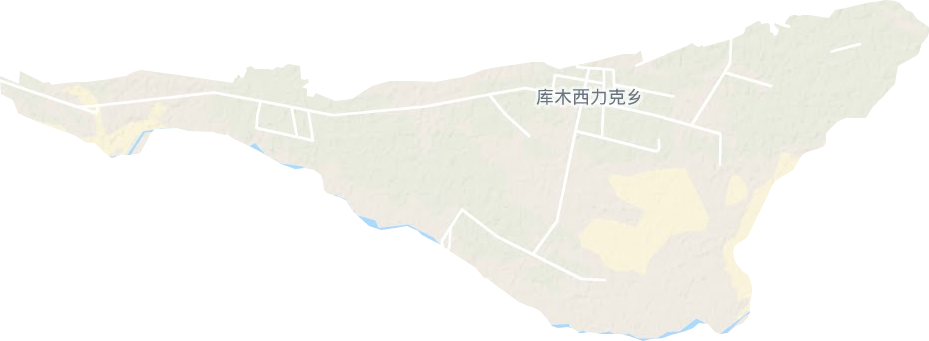 库木西力克乡地形地图