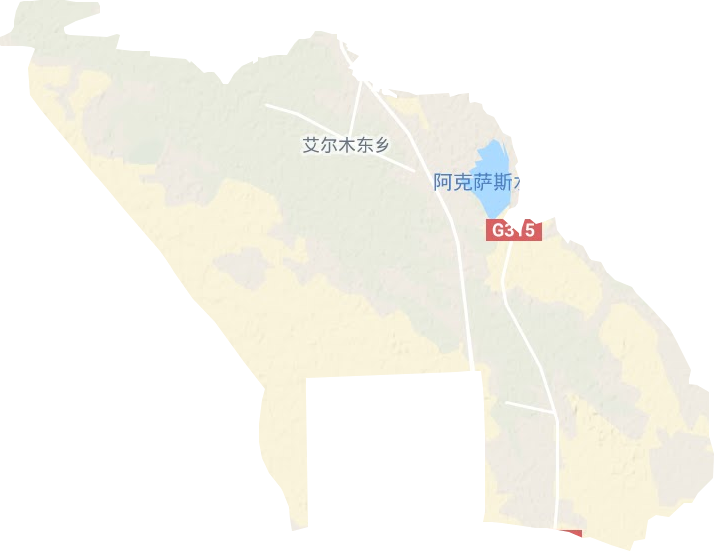 艾尔木东乡地形地图