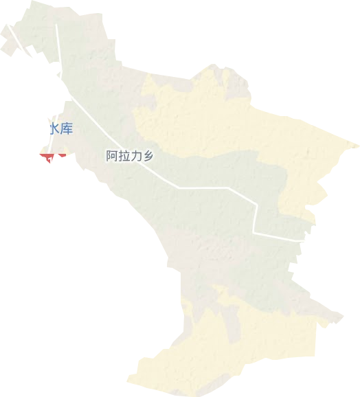 阿拉力乡地形地图
