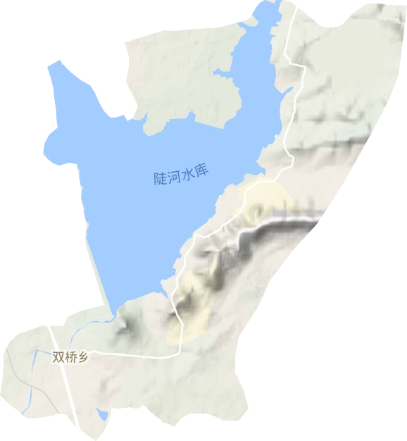 双桥镇地形地图