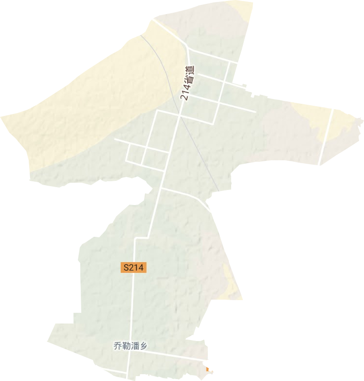 乔勒潘乡地形地图