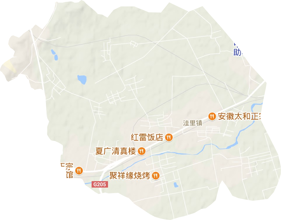 洼里镇地形地图