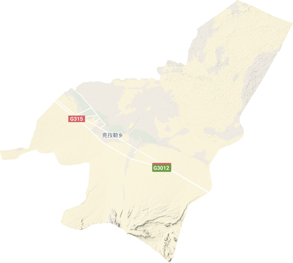 克孜勒乡地形地图